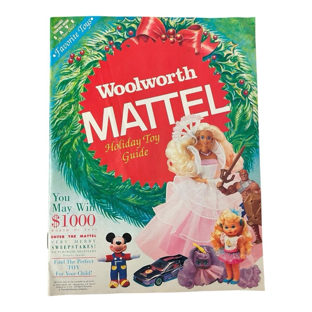 1990 Mattel Holiday Toy Guide 8 Pages of Barbie